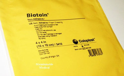 Biatain Non Adhesive Foam Dressing 4" x 4", 10/Box