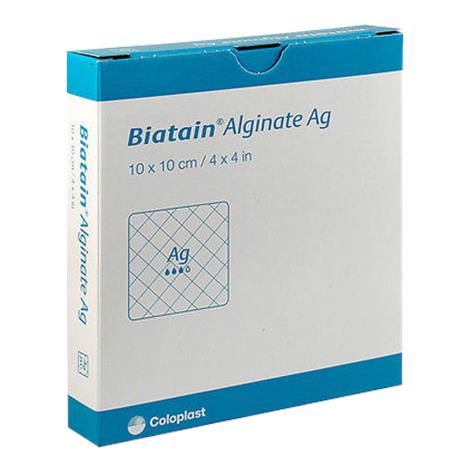 Biatain Alginate AG Dressing with Silver 4 x 4 (10 Dressings)