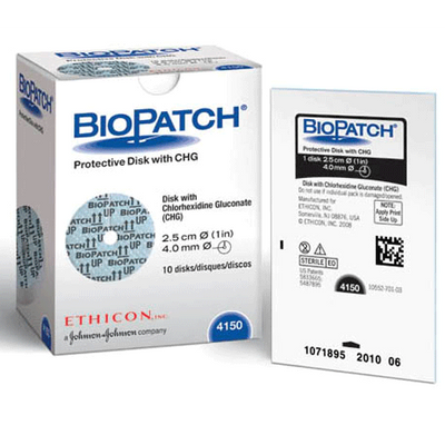 BioPatch Antimicrobial CHG Disk Wound Dressing for Medical Tubes and Catheters