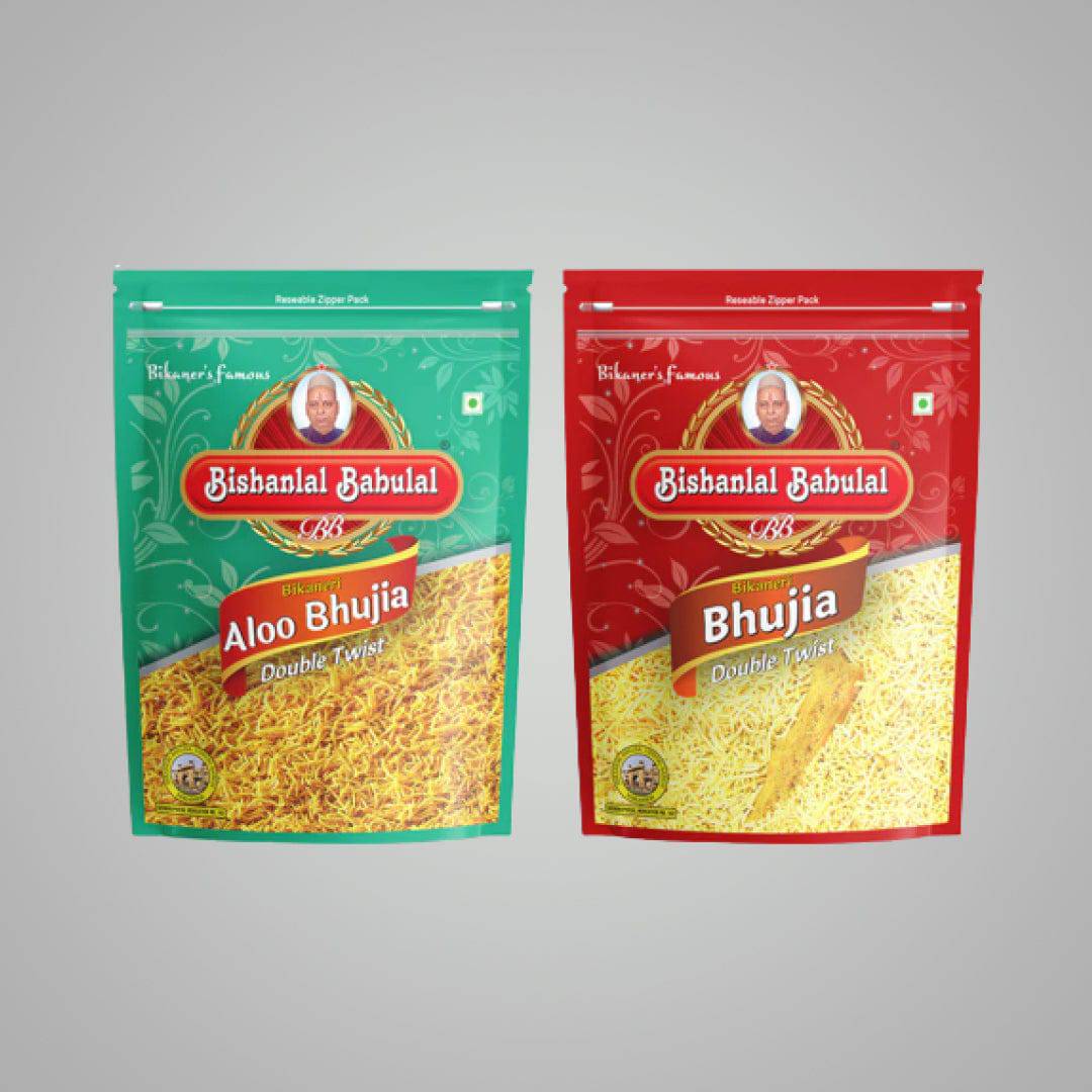 Bishanlal Babulal Bhujia & Aloo Bhujia Combo - 500 gms