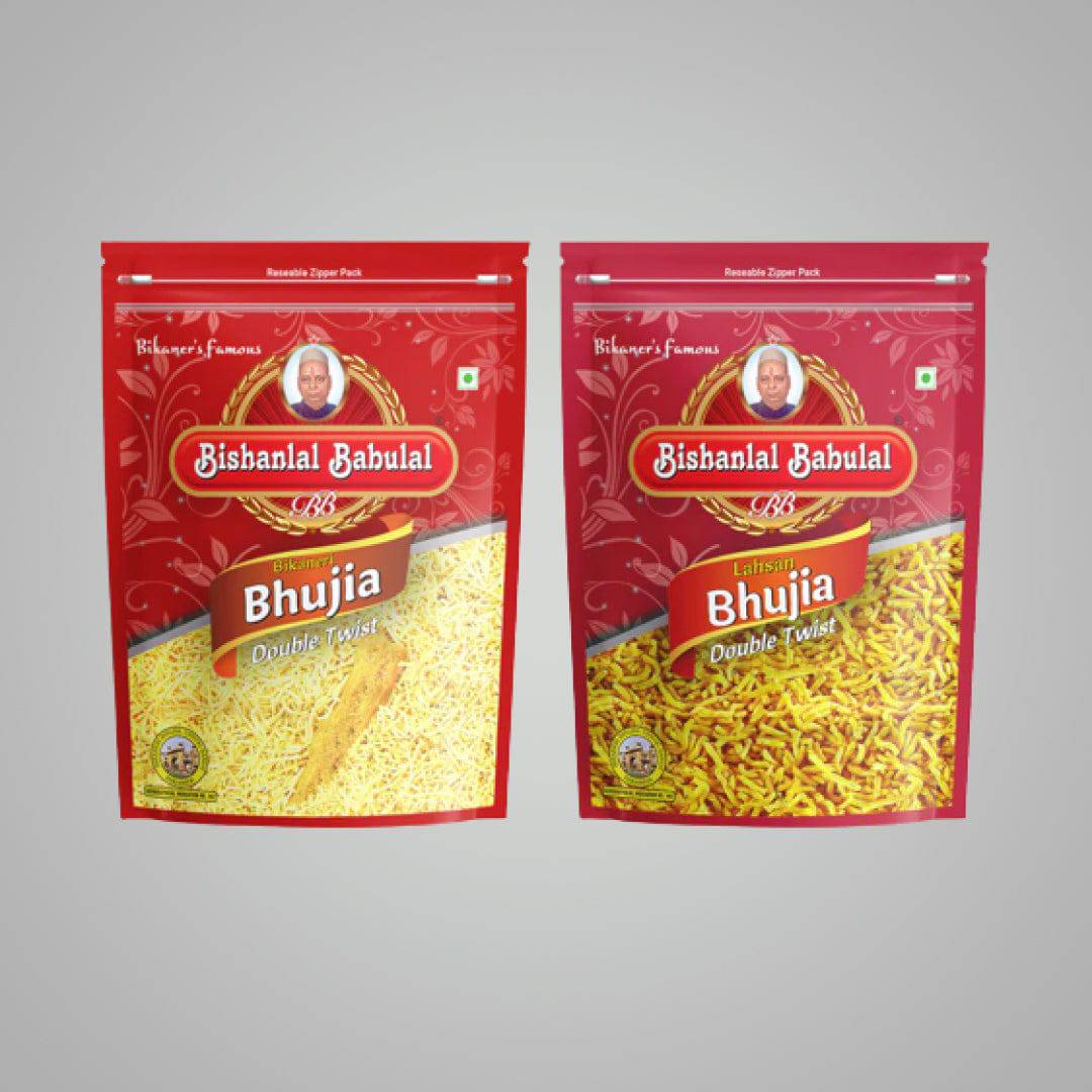 Bishanlal Babulal Bhujia & Lahsun Bhujia Combo - 500 gms