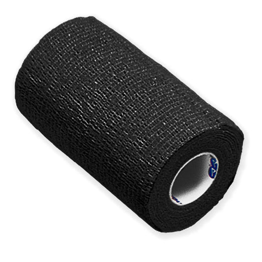 Sensi-Wrap Self-Adherent Elastic Wrap Bandage, Black (Coban)