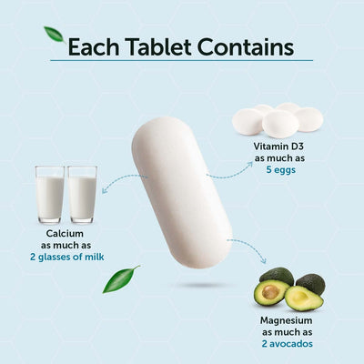 True Calcium Tablets with Plant Vitamin D3 for Stronger Bones