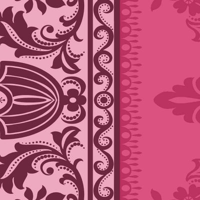 Dreamscape Pink & Beige Ethnic Motifs 144 TC Bedsheet with Pillow Covers