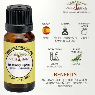 All Naturals Rosemary Spain Essential Oil