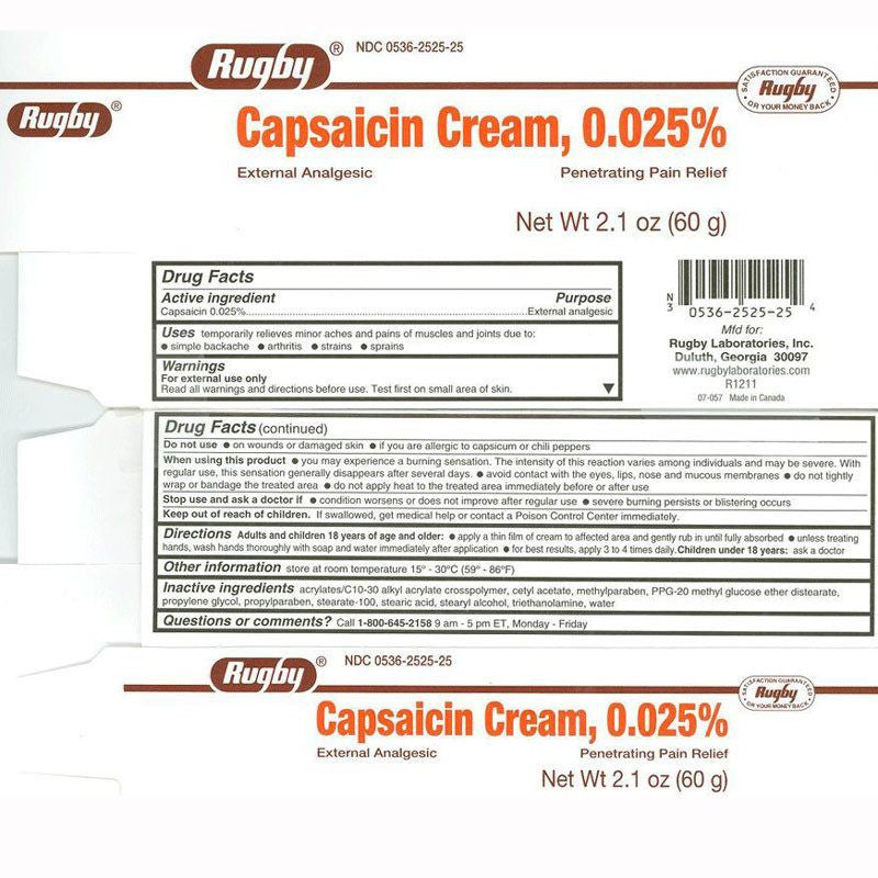 Capsaicin Cream 0.025% Topical Heat Pain Relief Cream