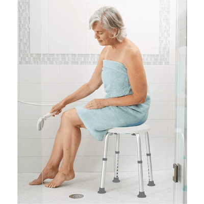 Carex Compact Adjustable Round Shower Stool