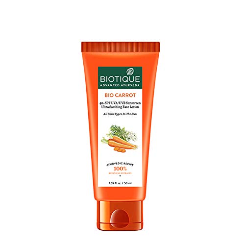 Biotique Sun Shield Carrot 40+ SPF Sunscreen Lotion