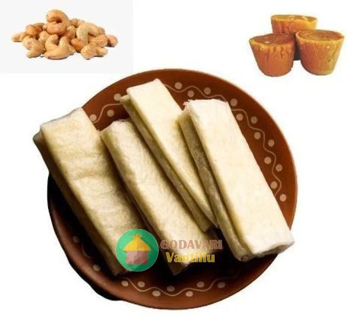 Godavari Vantillu Cashew nut Bellam Pootharekulu  - 500 gms