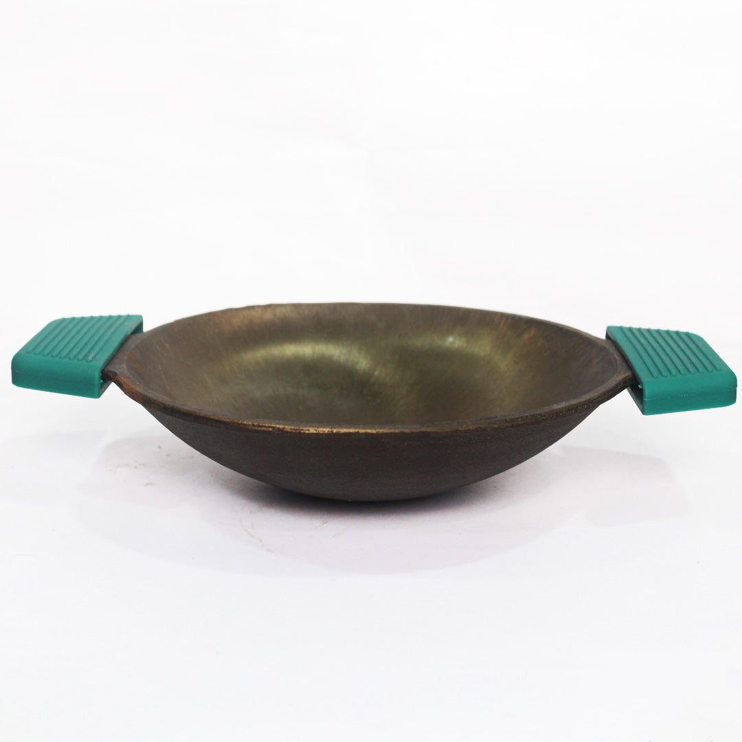 CASTrong Super Smooth Cast Iron Appam Pan/Appachetty, Silicon Handle,Pre-seasoned, Nonstick, 100% Pure, Toxin-free, 22cm, 1.9kg
