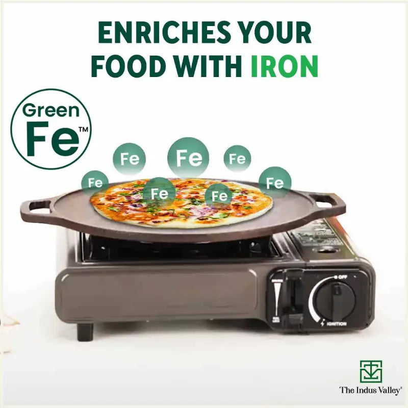 CASTrong Cast Iron Cookware Set: Tawa+ Kadai+ Fry Pan, Kitchen Set for Home, Pre-seasoned, 100% Pure, Toxin-free, Free ₹400 Tadka Pan