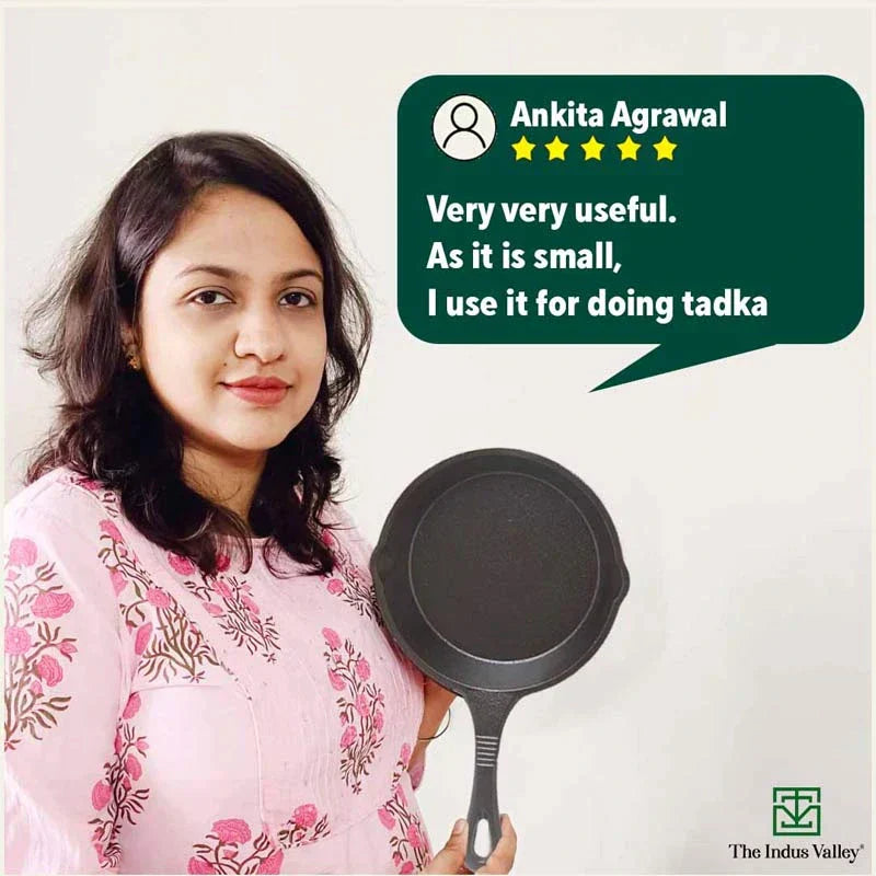 CASTrong Cast Iron Fry Pan, Pre-seasoned, Nonstick, 100% Pure, Toxin-free, Induction, 15.2cm, 0.4L, 1.1kg
