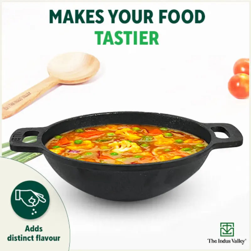 CASTrong Cast Iron Cookware Set: Free ₹110 Spatula +Tawa+Kadai+Fry Pan, Kitchen set for Home, Pre-seasoned,100% Pure,Toxin-free