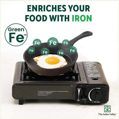 CASTrong Cast Iron Fry Pan, Pre-seasoned, Nonstick, 100% Pure, Toxin-free, Induction, 15.2cm, 0.4L, 1.1kg