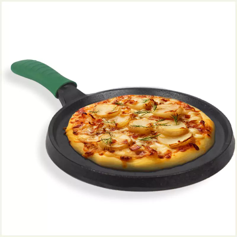 CASTrong Cast Iron Tawa, Silicon Handle,Pre-seasoned, Nonstick, 100% Pure, Toxin-free, Induction, 25.5cm, 2.2kg