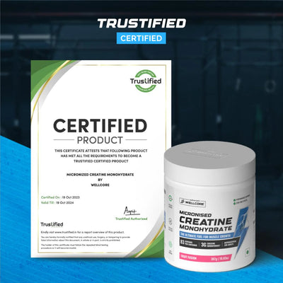 Wellcore - Pure Micronised Creatine Monohydrate (307g, 83 Servings) Fruit Fusion