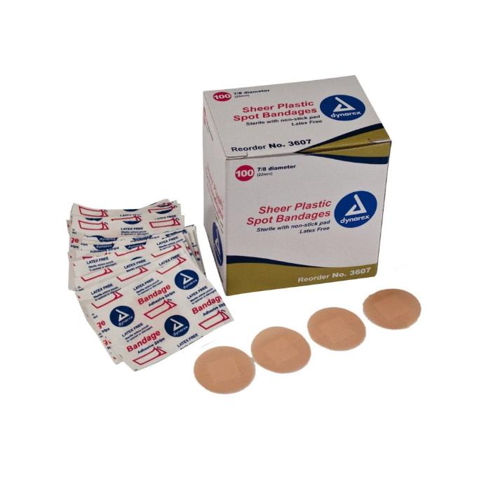 Adhesive Bandaids, Fabric & Plastic, 100/Box