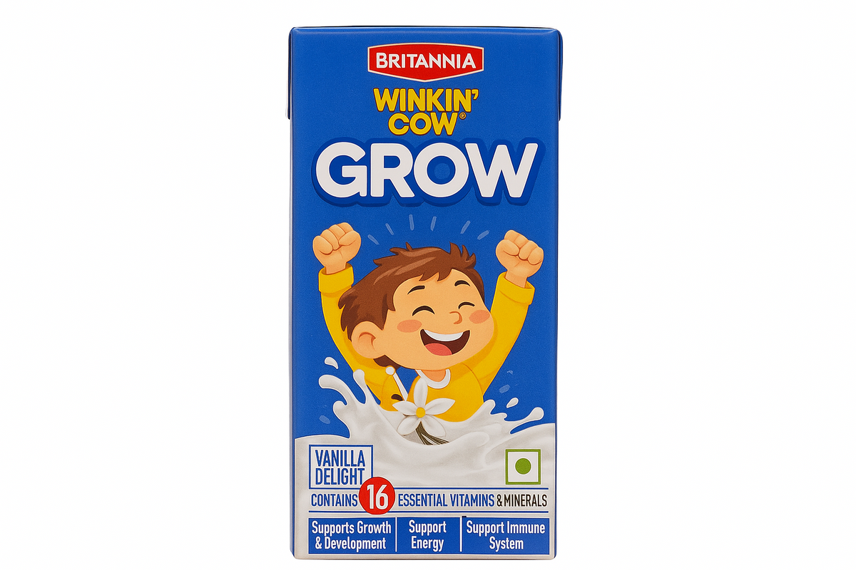 Britannia Winkin' Cow Grow Vanilla Delight Milk Drink - 110ML