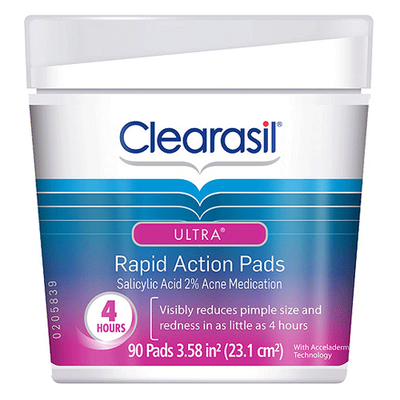 Clearasil Ultra Rapid Action Cleansing Skin Pads, 90 Count