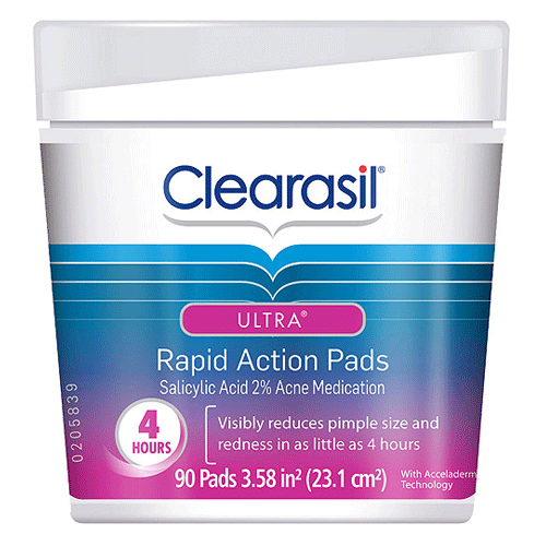 Clearasil Ultra Rapid Action Cleansing Skin Pads, 90 Count