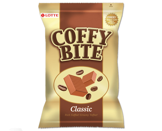2x Lotte Coffy Bite Classic, 418 g Pouch (Pack of 2)