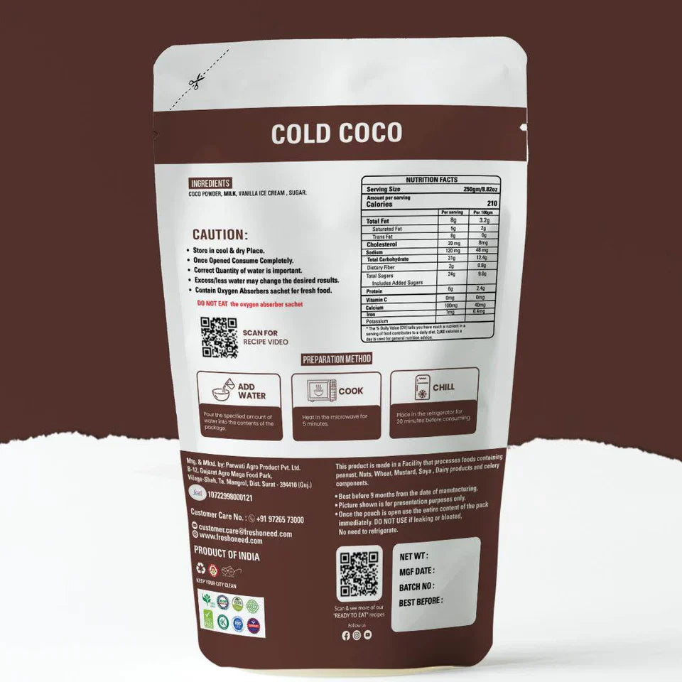 Fresh O Need Cold Coco Shake - Ready To Eat 250 gms