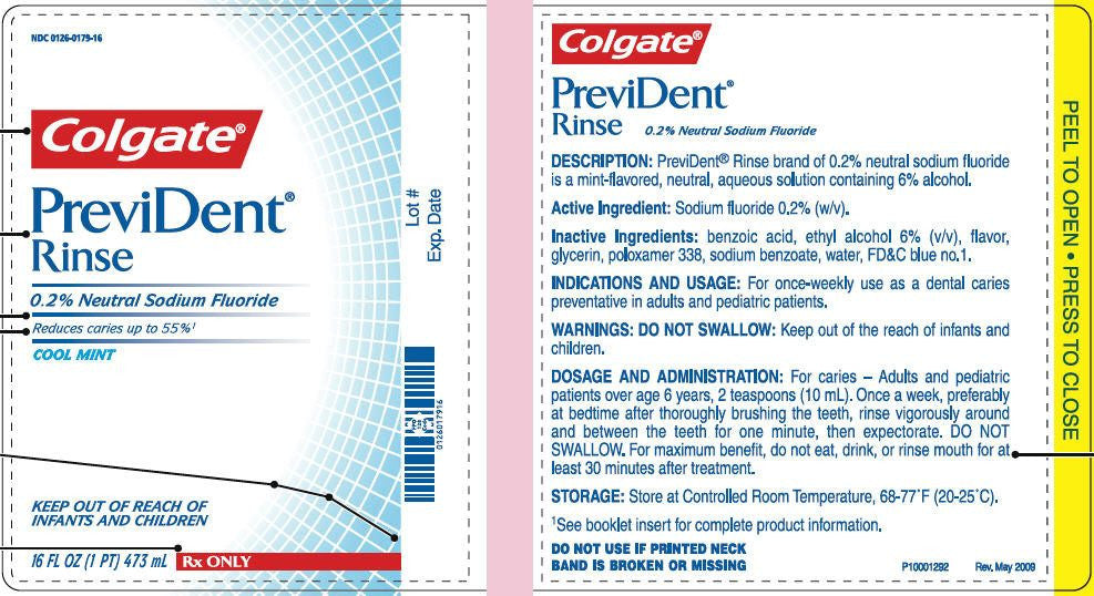 Colgate PreviDent Dental Oral Rinse, Cool Mint 16 oz (RX)