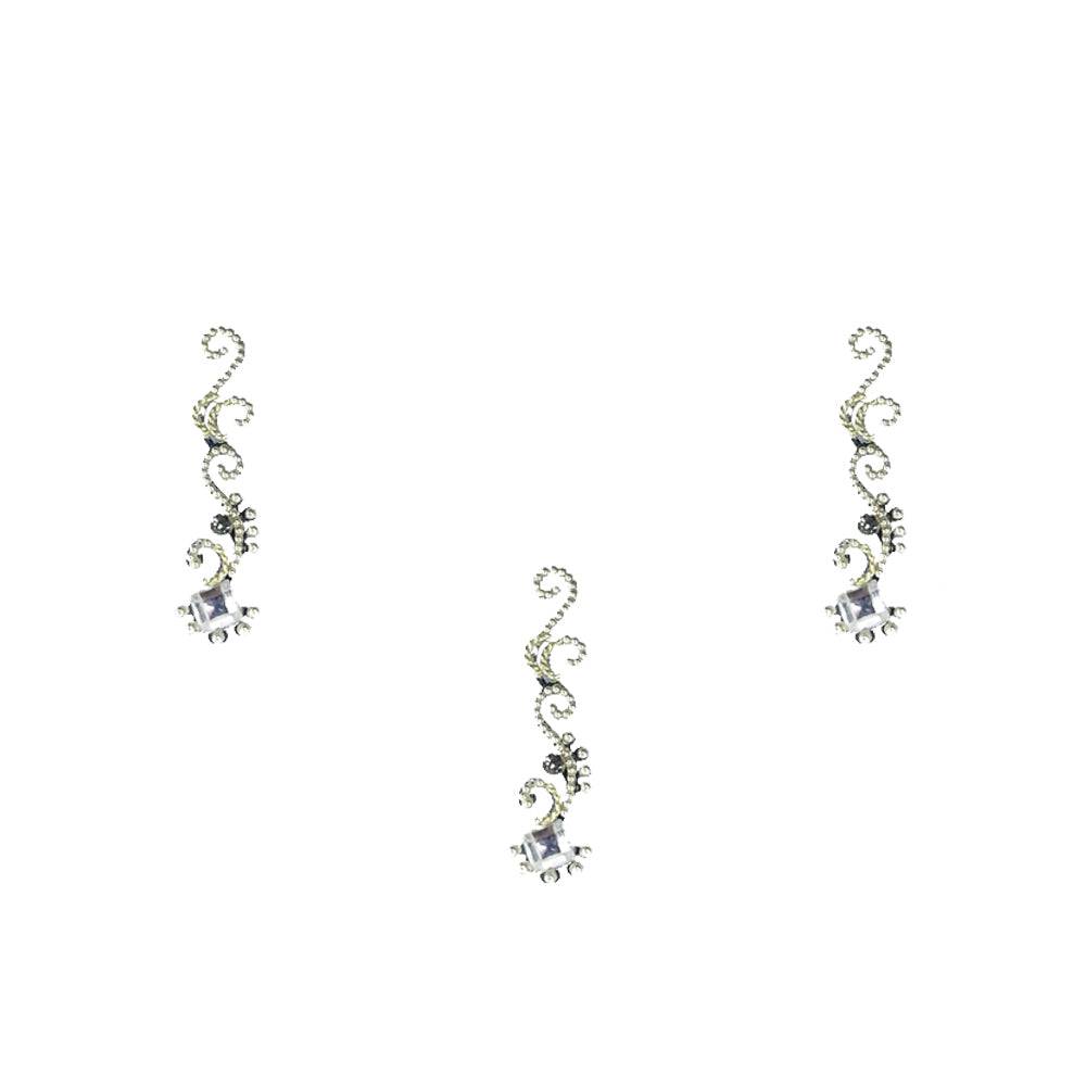Comet Busters Silver Long Bindis (BIN625)