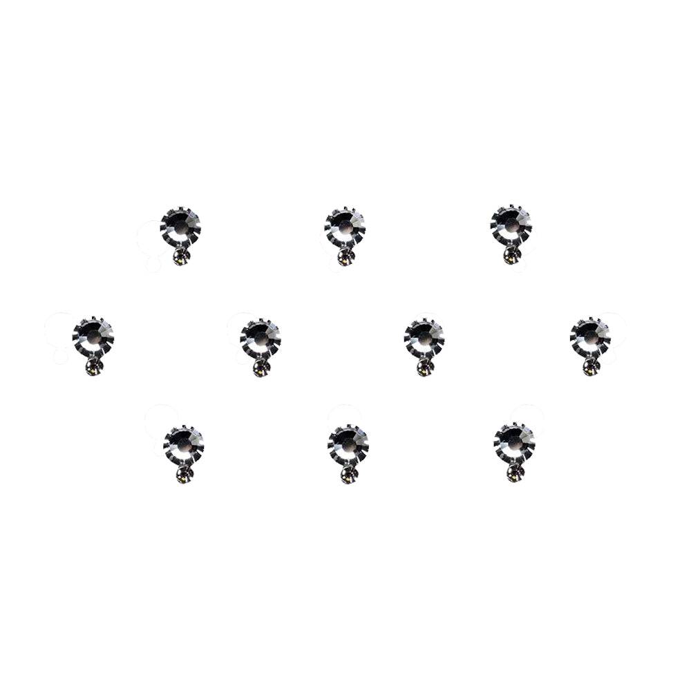 Comet Busters Silver Round Swarovski Crystal Bindi (4 mm) (BIN329)