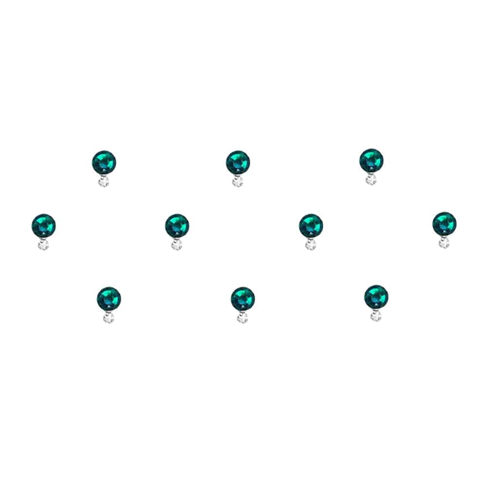 Comet Busters Teal Round Swarovski Crystal Bindi (4 mm) (BIN327)