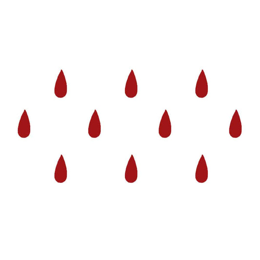 Comet Busters Tear Drop Shaped Red Bindi (10 mm) (BIN1059)