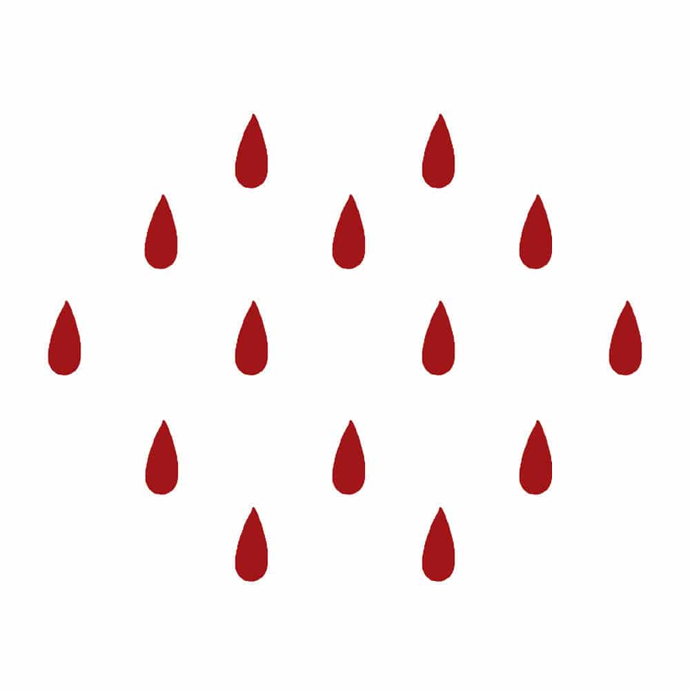 Comet Busters Tear Drop Shaped Red Bindi (7mm) (BIN1061)