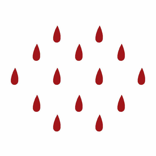 Comet Busters Tear Drop Shaped Red Bindi (7mm) (BIN1061)