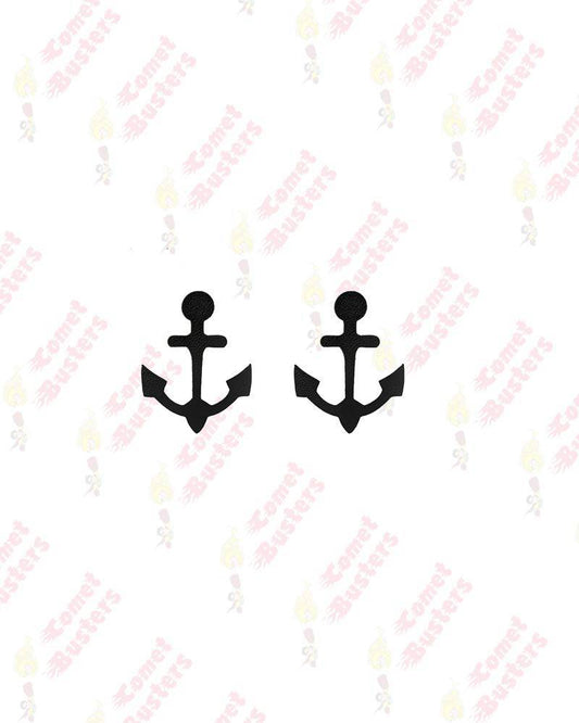 Comet Busters Temporary Couple Tattoo - Anchor (Set of 2) - Cute Temporary Tattoos Stick On Sticker (BJ049)