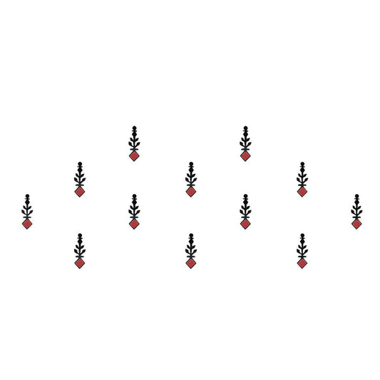 Comet Busters Traditional Black and Maroon Bindis (BIN896)