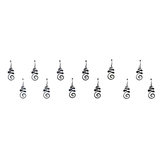 Comet Busters Traditional Designer Black Bindi (BIN357)