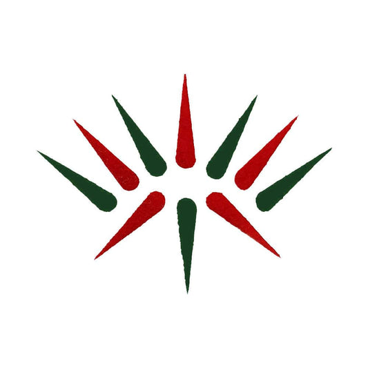 Comet Busters Traditional Green and Red Tilak Bindi (13mm) (BIN1504)