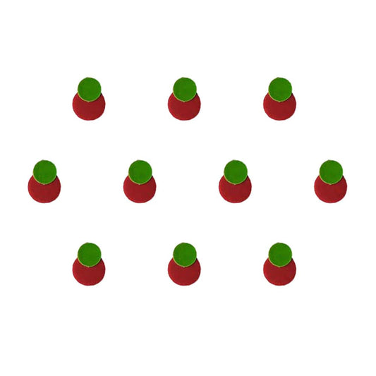 Comet Busters Traditional Green Red Bindi (BIN496)