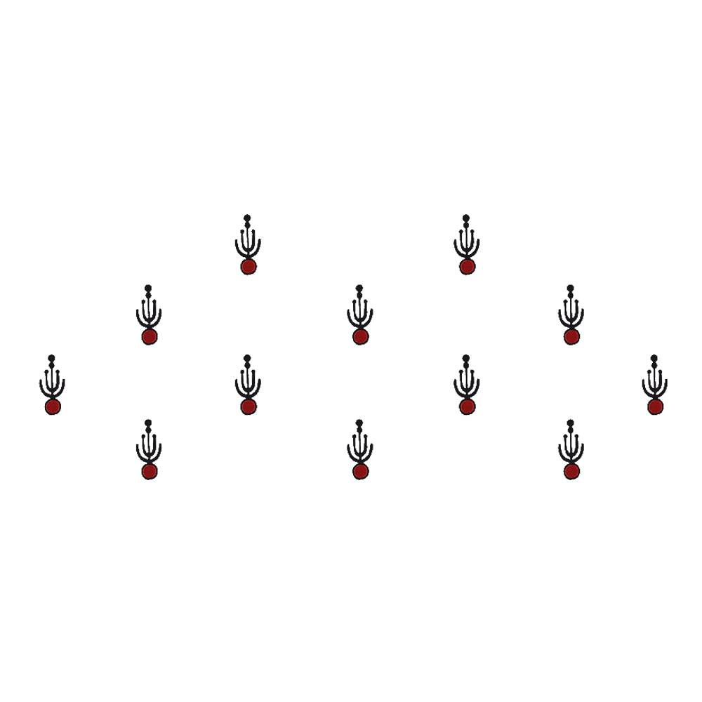 Comet Busters Traditional Maroon and Black Bindi (BIN899)