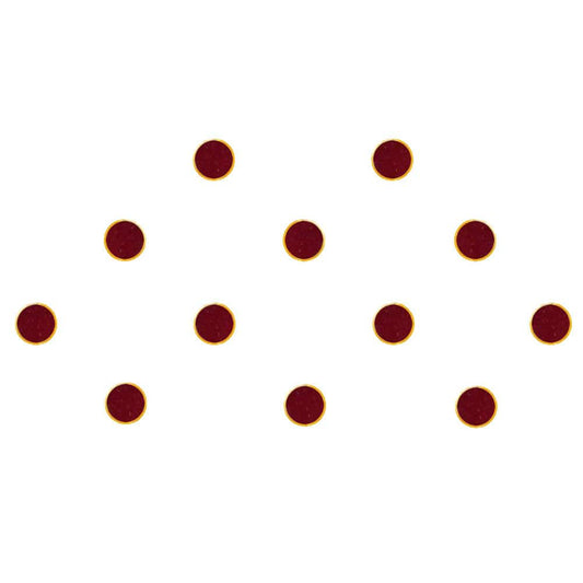 Comet Busters Traditional Maroon & Golden Bindi (BIN526)
