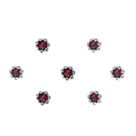 Comet Busters Traditional Maroon Stone Bindi With Border (BIN616)