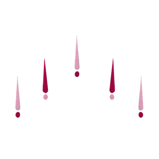 Comet Busters Traditional Pink Long Bindis (25 mm) (BIN492)