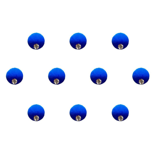 Comet Busters Turquoise Blue Shaded Ombre Bindis With Silver Stone (6mm) (BIN1267)