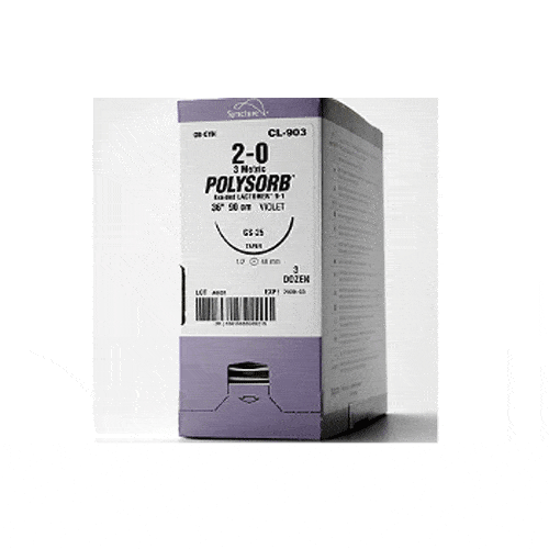 Polysorb Coated Synthetic Absorbable Sutures 5-0 Reverse Cutting