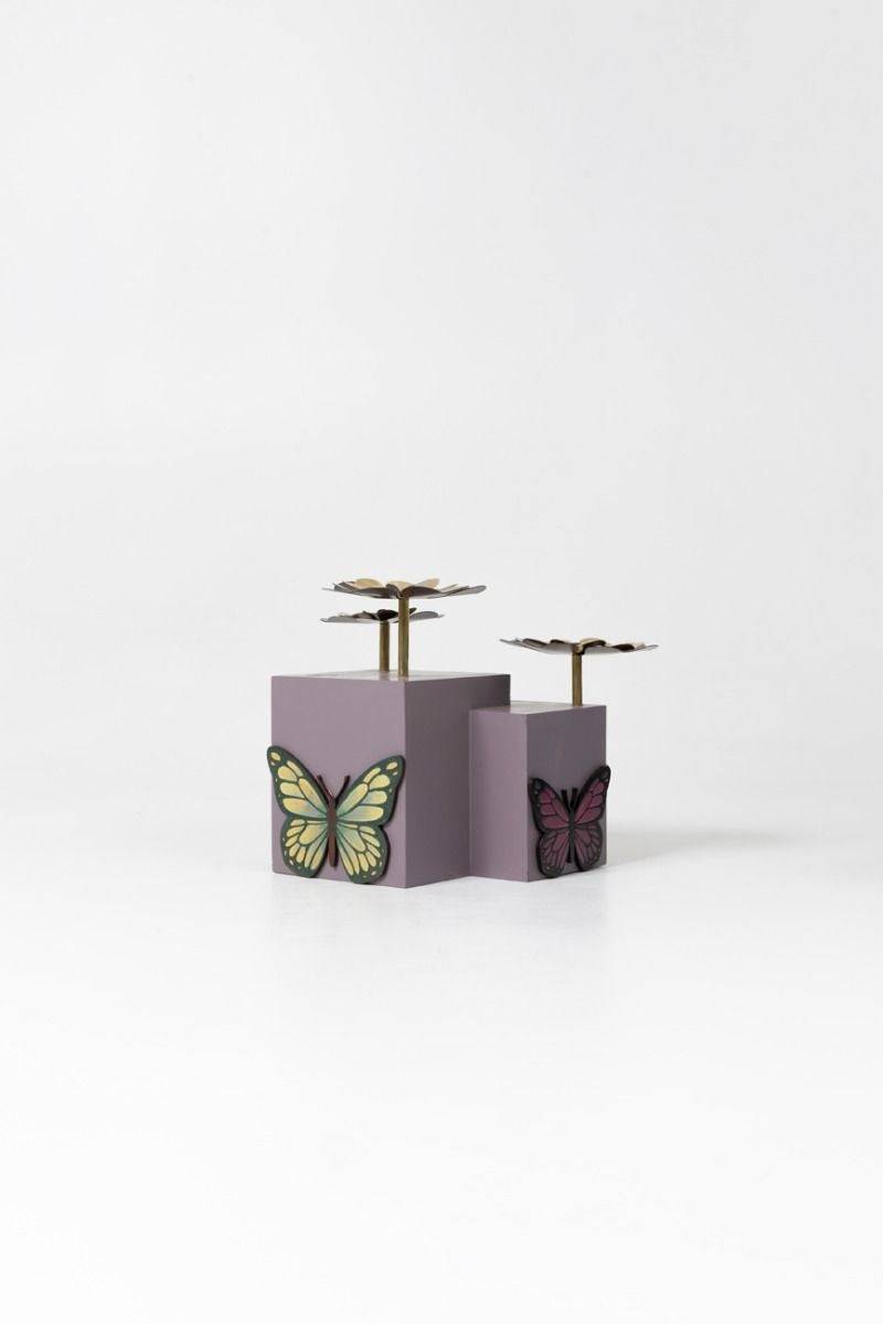 Candle Stand with Butterfly Motif