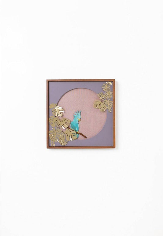 Cockatoo Bird & Monstera Leaf Wall Frame