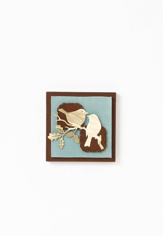 Light Blue Color Single Bird Wall Frame