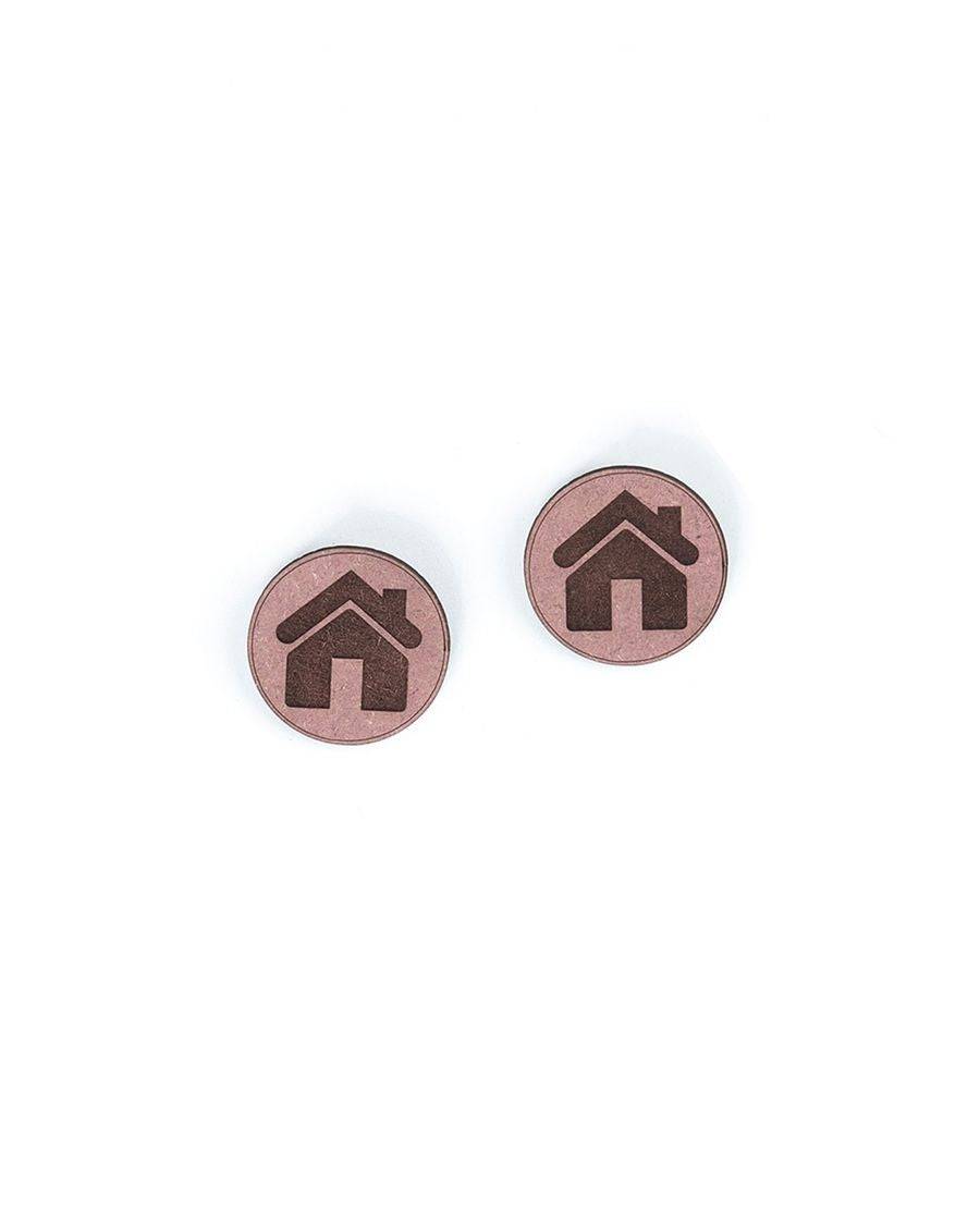 Natural MDF House Brooch (Set of 2) – Himkhand