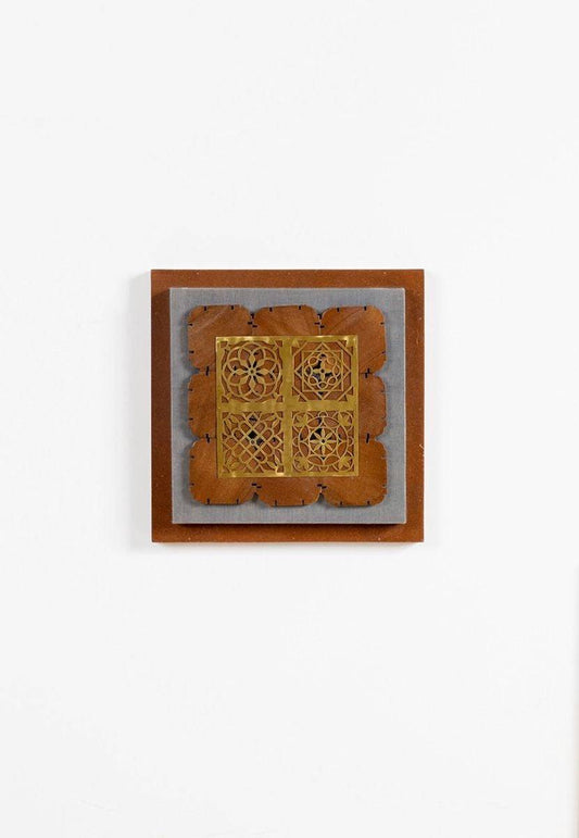 Wall Frame with Jaali Composition in a Wooden Block
