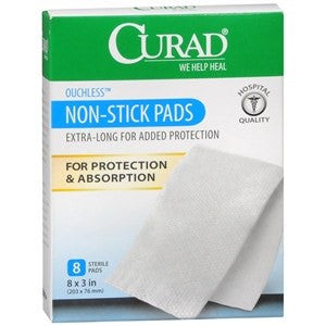 Curad Telfa Non-Stick Gauze Pads, 20/Box
